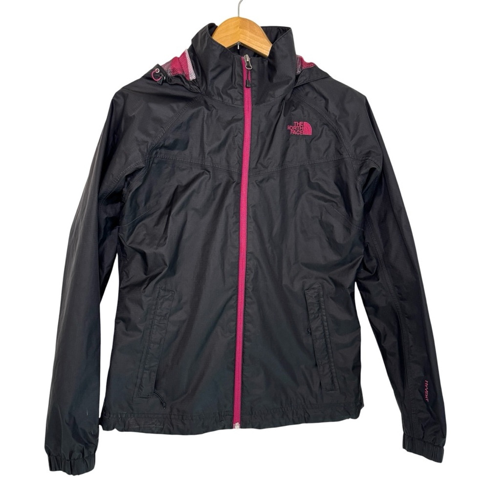 The North Face HyVent Jacket Size M Black Plum Waterproof Gorpcore